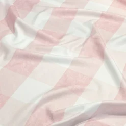 Hampton Checker (Poly Print) Table Linen in Dusty Rose