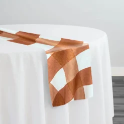 Hampton Checker (Poly Print) Table Runner in Rust