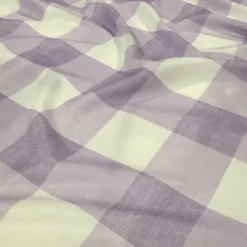 Hampton Checker (Poly Print) Table Runner in Lilac