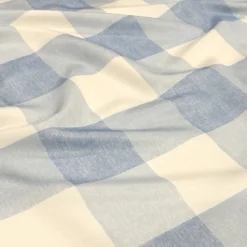 Hampton Checker (Poly Print) Table Runner in Lt Blue