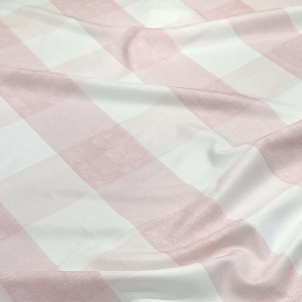 Hampton Checker (Poly Print) Table Napkin in Dusty Rose
