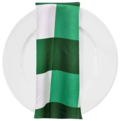 Hampton Checker (Poly Print) Table Napkin in Green