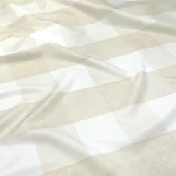 Hampton Checker (Poly Print) Table Linen in Taupe