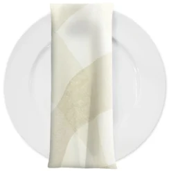 Hampton Checker (Poly Print) Table Napkin in Taupe
