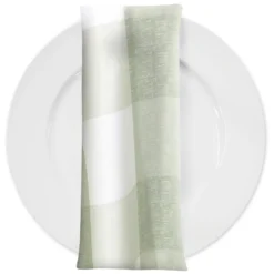 Hampton Checker (Poly Print) Table Napkin in Sage