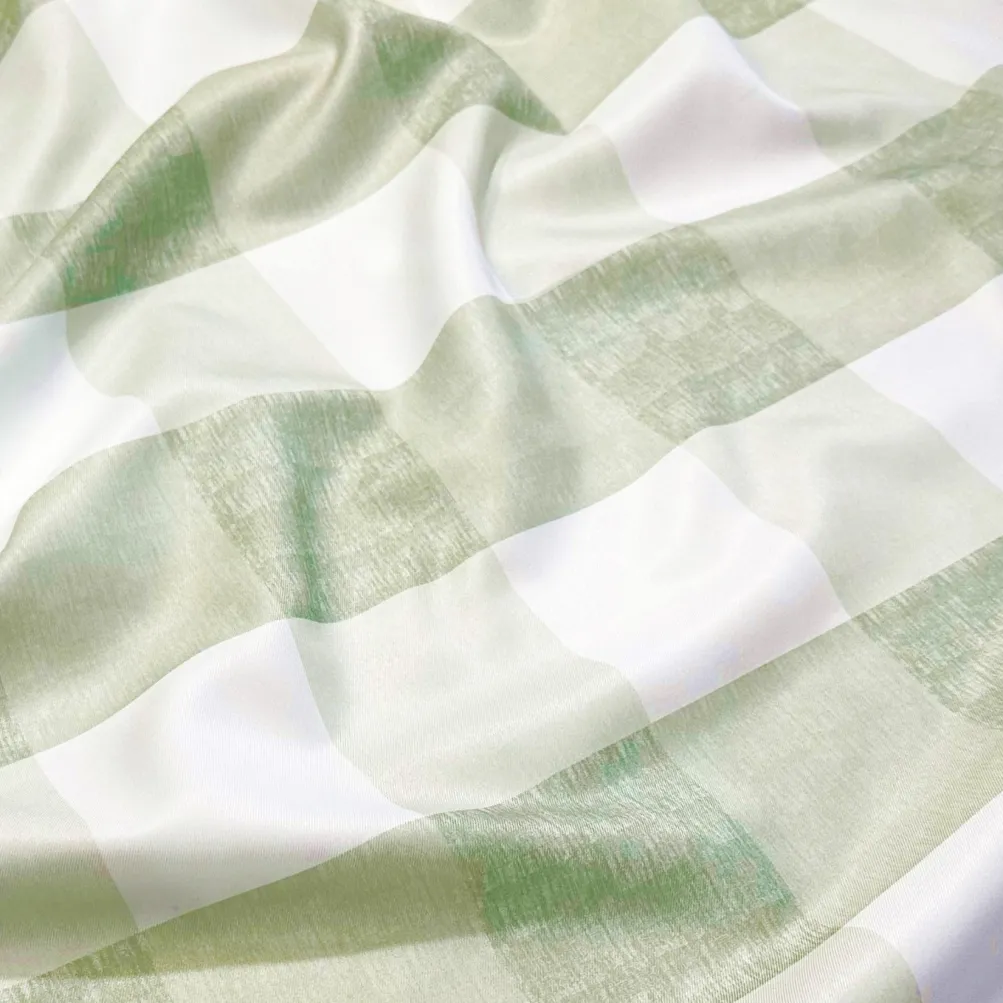 Hampton Checker (Poly Print) Table Napkin in Sage
