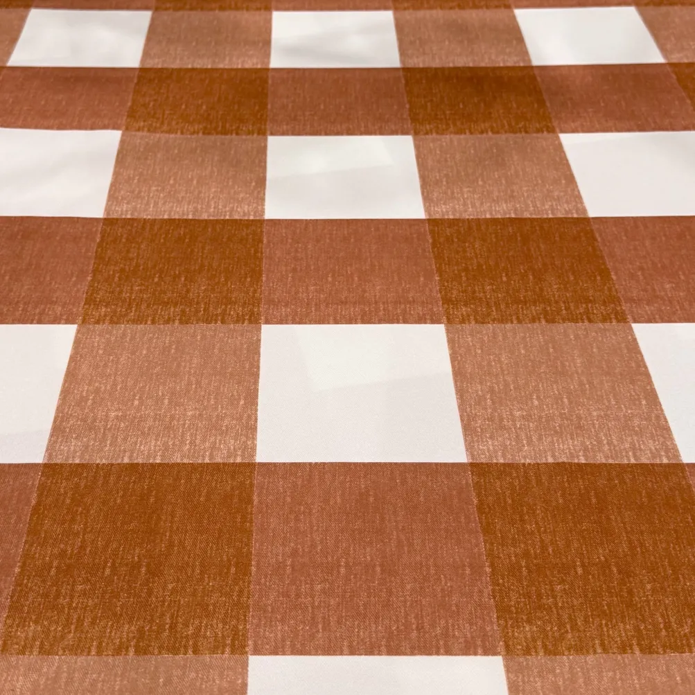 Hampton Checker (Poly Print) Table Napkin in Rust