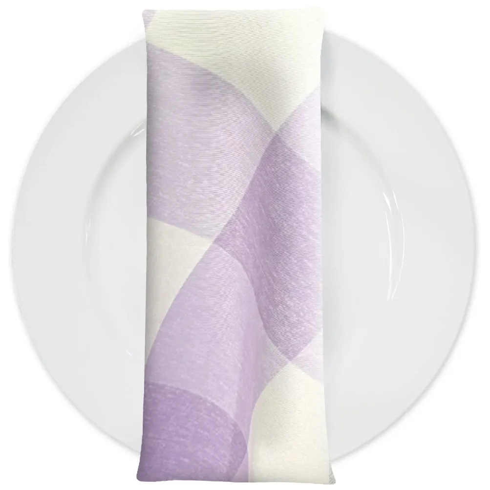 Hampton Checker (Poly Print) Table Napkin in Lilac