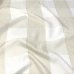 Hampton Checker (Poly Print) Table Runner in Taupe