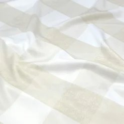 Hampton Checker (Poly Print) Table Runner in Taupe