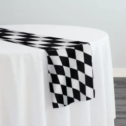 Harlequin Print (Lamour) Table Runner in Black