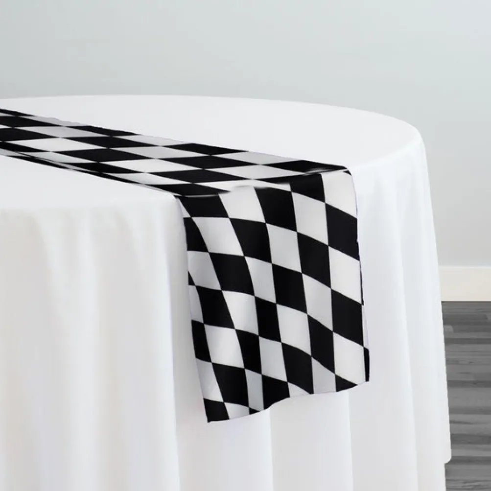 Harlequin Print (Lamour) Table Runner in Black