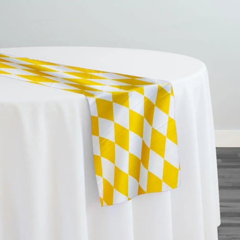 Harlequin Print (Lamour) Table Runner in Yellow