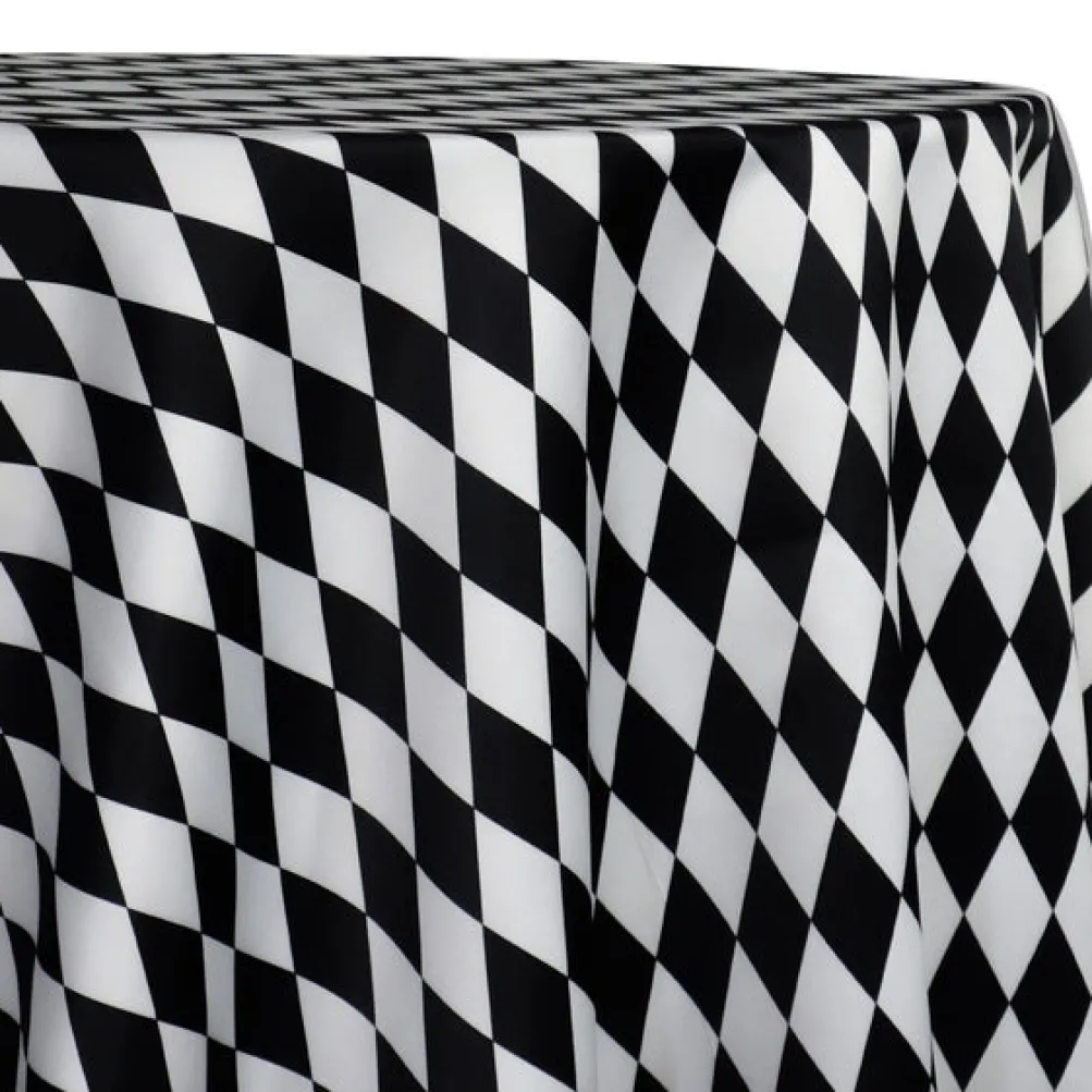 Harlequin Print (Lamour) Table Linen in Black