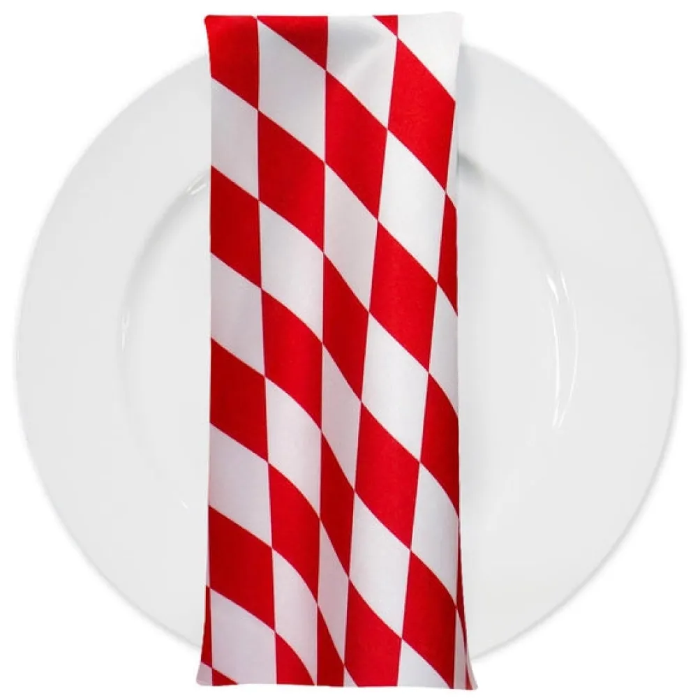Harlequin Print (Lamour) Table Napkin in Red