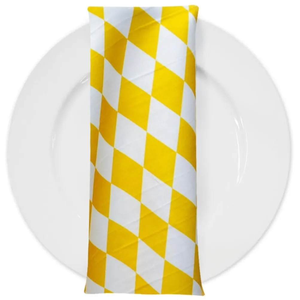 Harlequin Print (Lamour) Table Napkin in Yellow