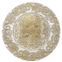 Henna - Glass Charger Plate in Gold (Item # 0294)