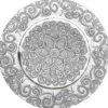 Henna - Glass Charger Plate in Silver (Item # 0294)
