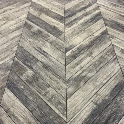 Herringbone (Poly Print) Table Linen Grey
