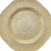 Hexagon - Glass Charger Plate in Gold (Item # 0248)