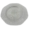 Hexagon - Glass Charger Plate in Silver (Item # 0248)