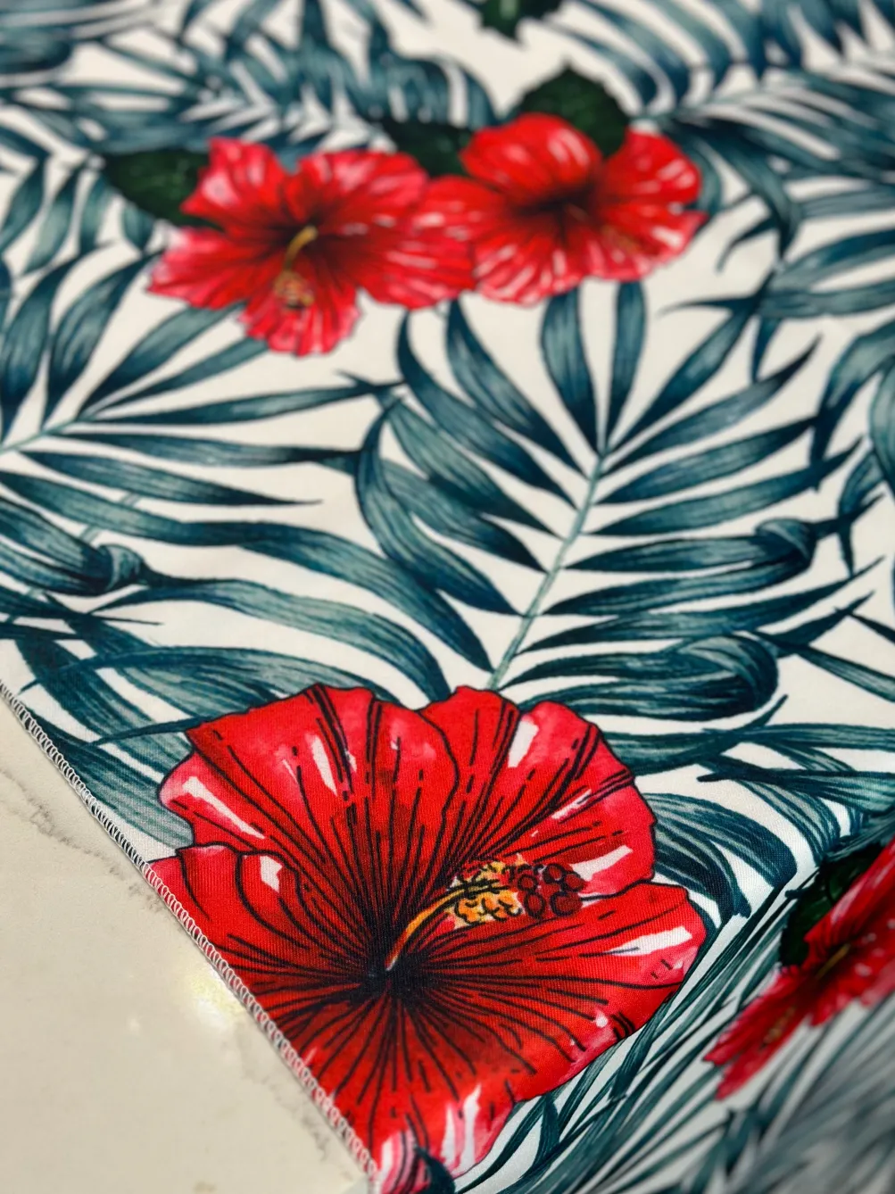 Hibiscus (Poly Print) Table Linen