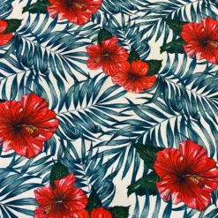 Hibiscus (Poly Print) Table Runner