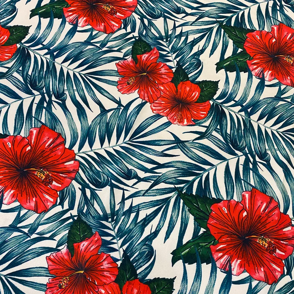 Hibiscus (Poly Print) Table Runner