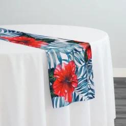 Hibiscus (Poly Print) Table Runner