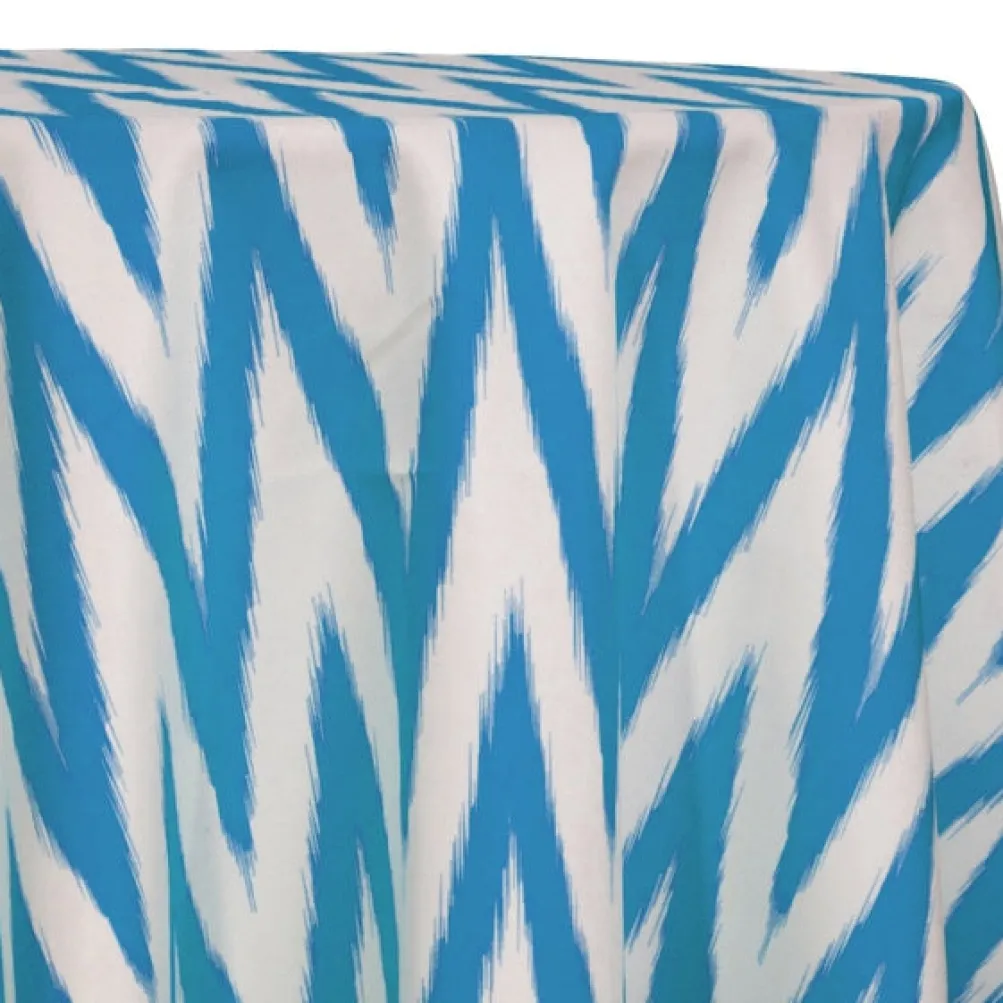 Horizon (Poly Print) Table Linen in Turquoise