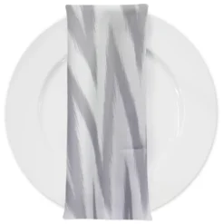 Horizon (Poly Print) Table Napkin in Silver