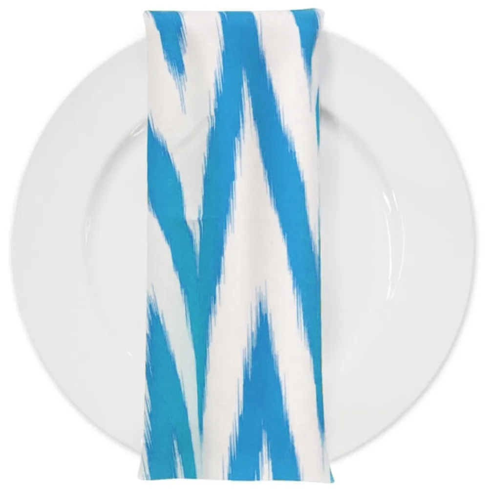 Horizon (Poly Print) Table Napkin in Turquoise