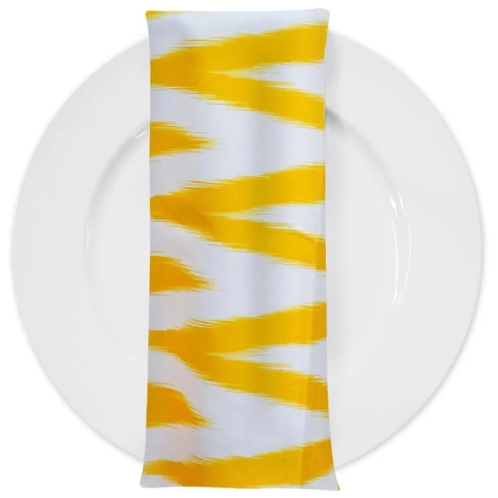Horizon (Poly Print) Table Napkin in Yellow