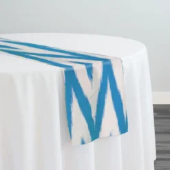 Horizon (Poly Print) Table Runner in Turquoise