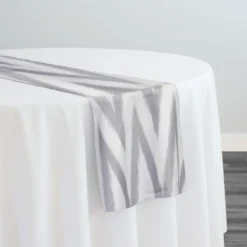 Horizon (Poly Print) Table Runner in Silver