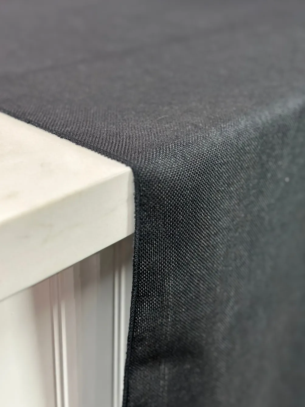 Imitation Burlap Table Linen in Black