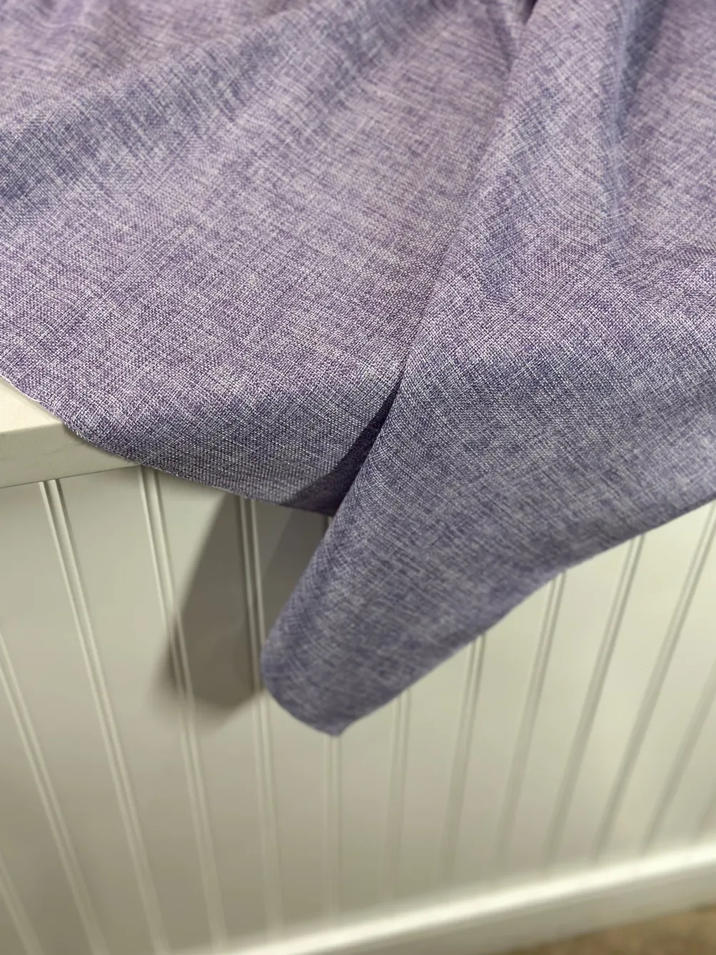 Imitation Burlap Table Linen in Lavender