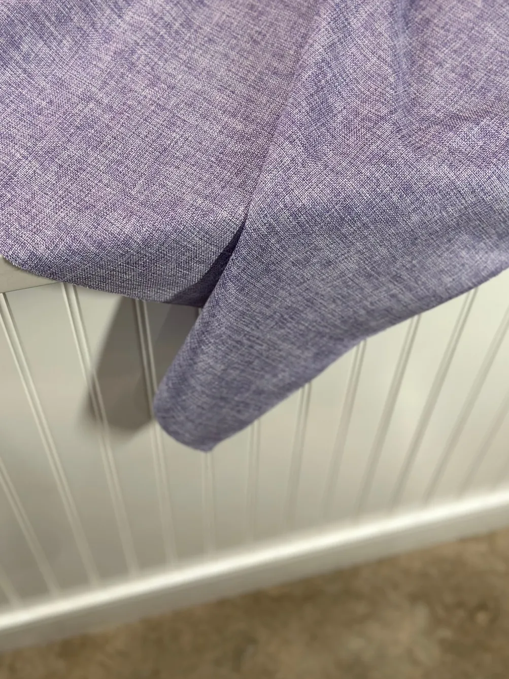 Imitation Burlap Table Linen in Lavender