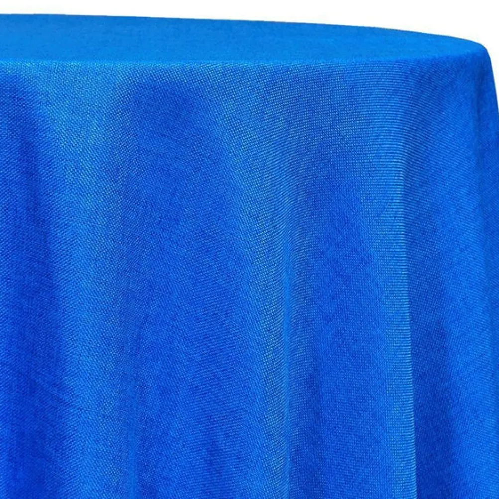 Imitation Burlap Table Linen in Royal