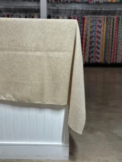 Imitation Burlap Table Linen in Wheat