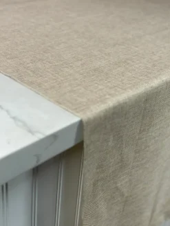 Imitation Burlap Table Linen in Wheat