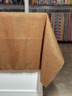 Imitation Burlap Table Linen in Honey