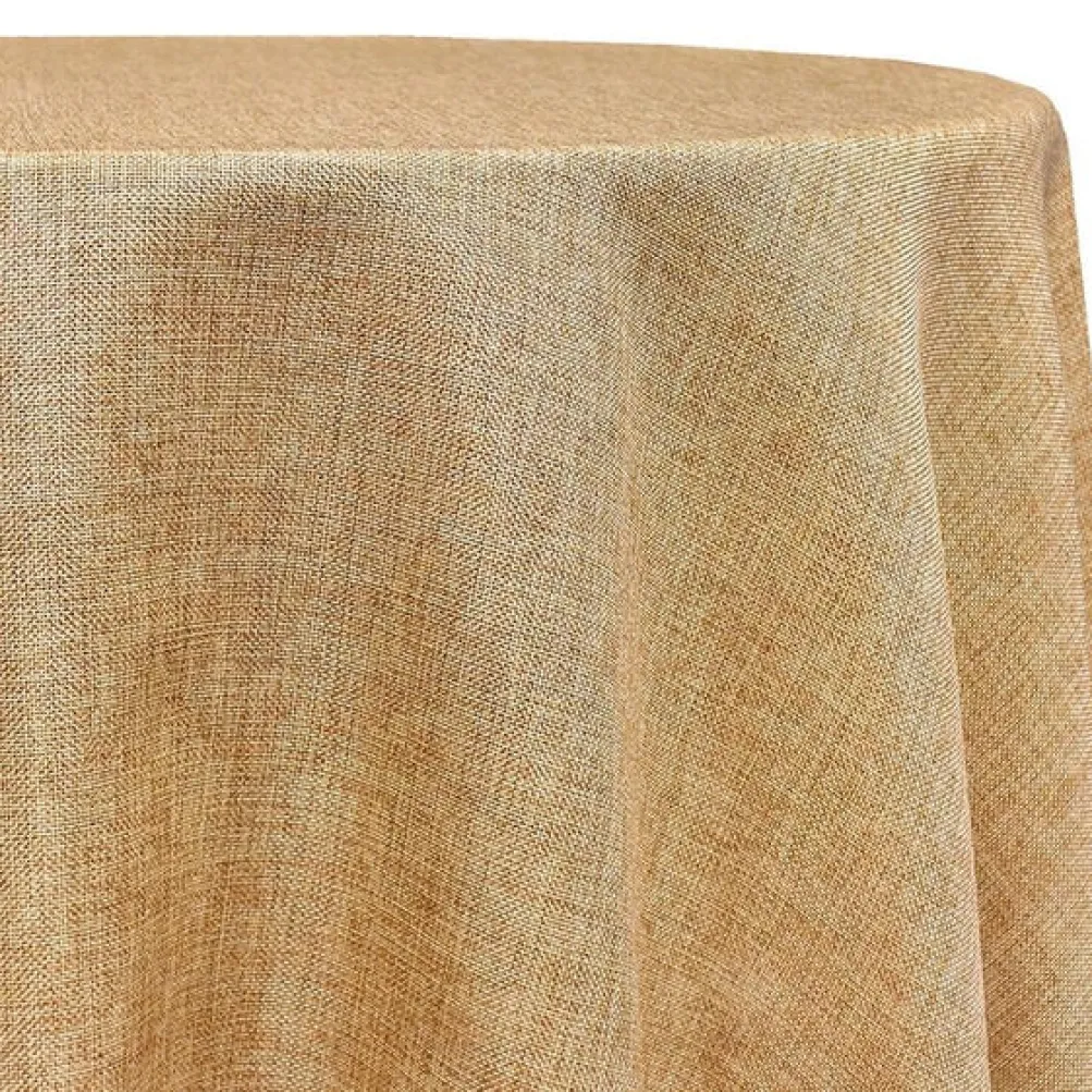 Imitation Burlap Table Linen in Honey