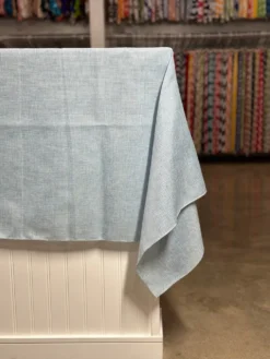 Imitation Burlap Table Linen in LT Blue