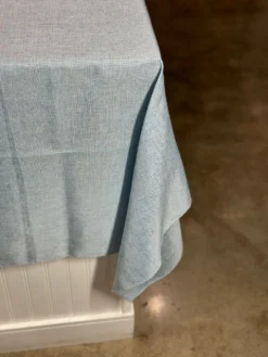 Imitation Burlap Table Linen in LT Blue
