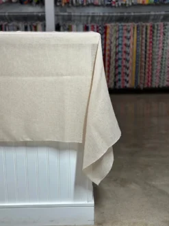 Imitation Burlap Table Linen in Sand