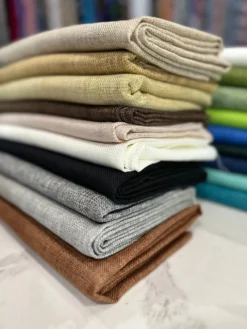 Imitation Burlap Table Linen in Sand