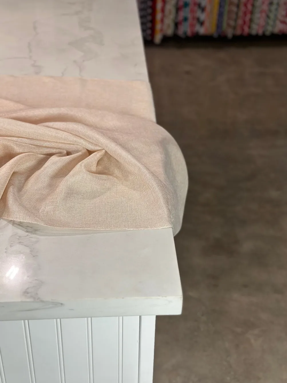 Imitation Burlap Table Linen in Sand