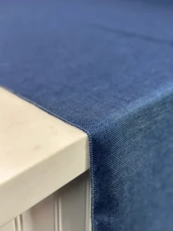 Imitation Burlap Table Linen in Navy