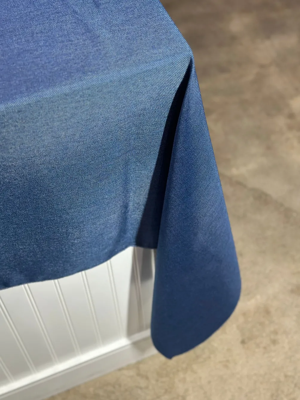 Imitation Burlap Table Linen in Navy